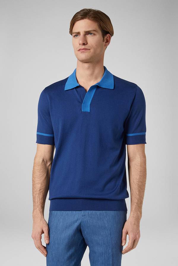 Pal Zileri Polo in maglia con dettagli a contrasto Nuova