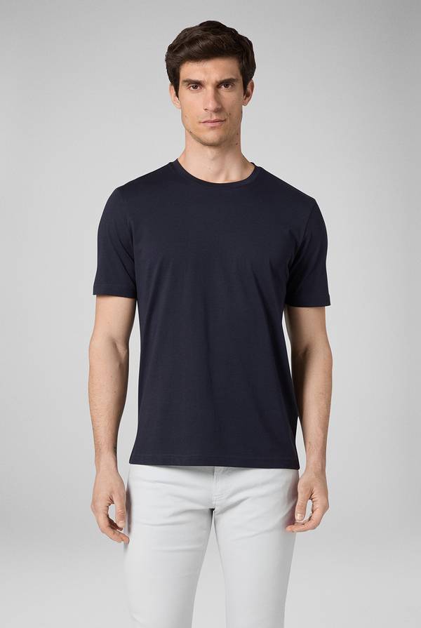 Pal Zileri T-Shirt in cotone nel colore blu navy In Linea
