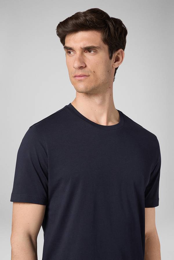 Pal Zileri T-Shirt in cotone nel colore blu navy In Linea