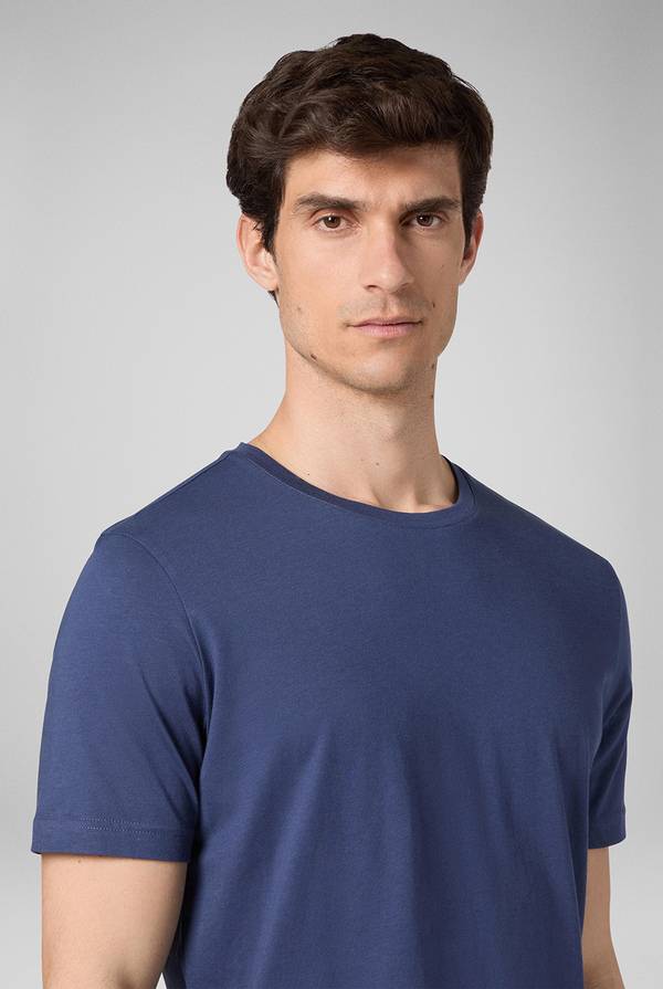 Pal Zileri T-Shirt in cotone nel colore blu Nuovo