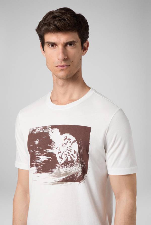 Pal Zileri tshirt in cotone con stampa astratta Vendita