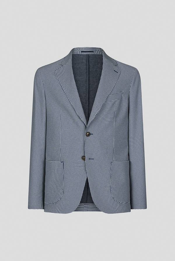Pal Zileri Giacca Effortless in jersey con motivo pied de poule