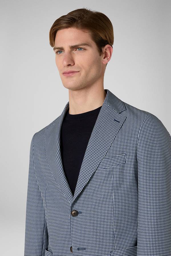 Pal Zileri Giacca Effortless in jersey con motivo pied de poule Acquista Ora