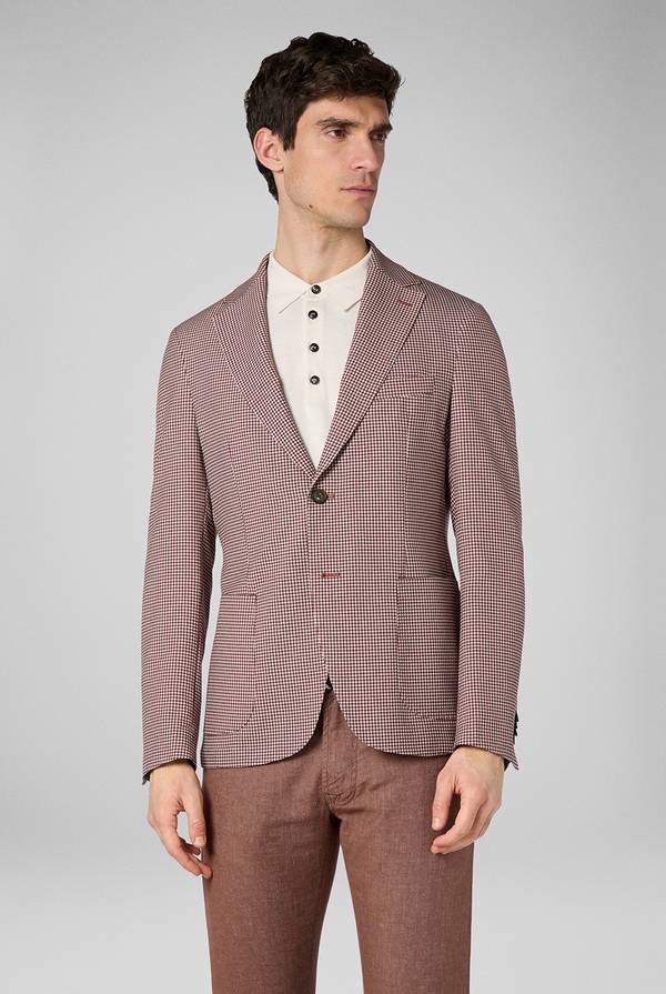 Pal Zileri Giacca Effortless in jersey con motivo pied de poule Promozione Limitata