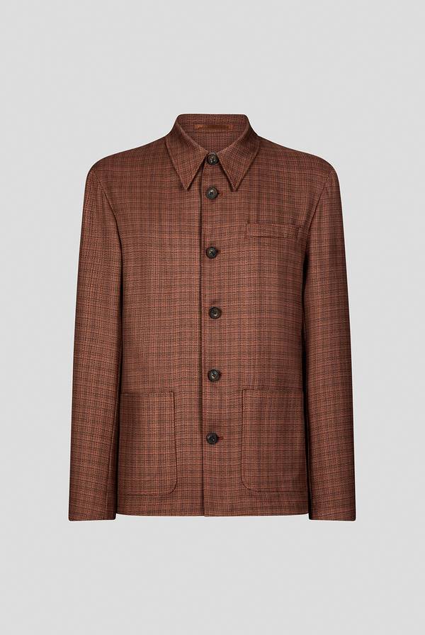 Pal Zileri Giacca camicia con motivo micro check