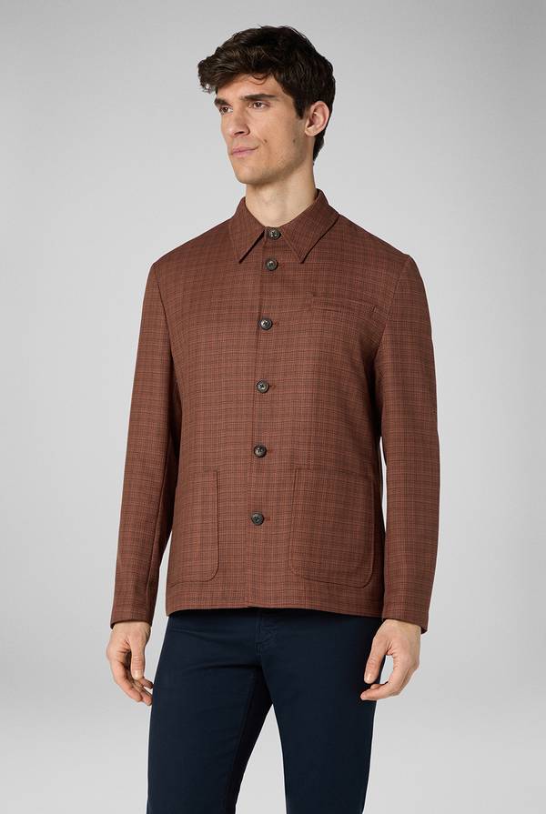 Pal Zileri Giacca camicia con motivo micro check Fino Al -60%
