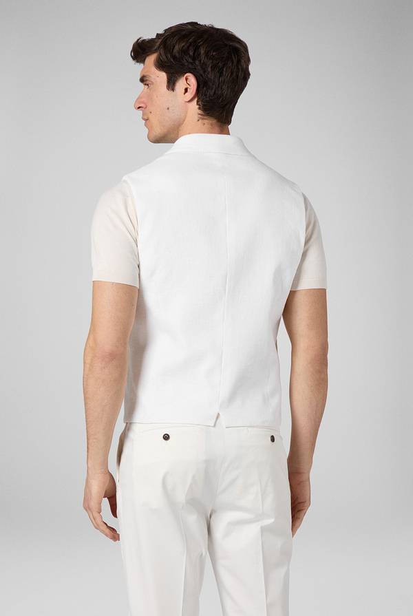 Pal Zileri Gilet doppiopetto bianco con macro bottoni In Vendita