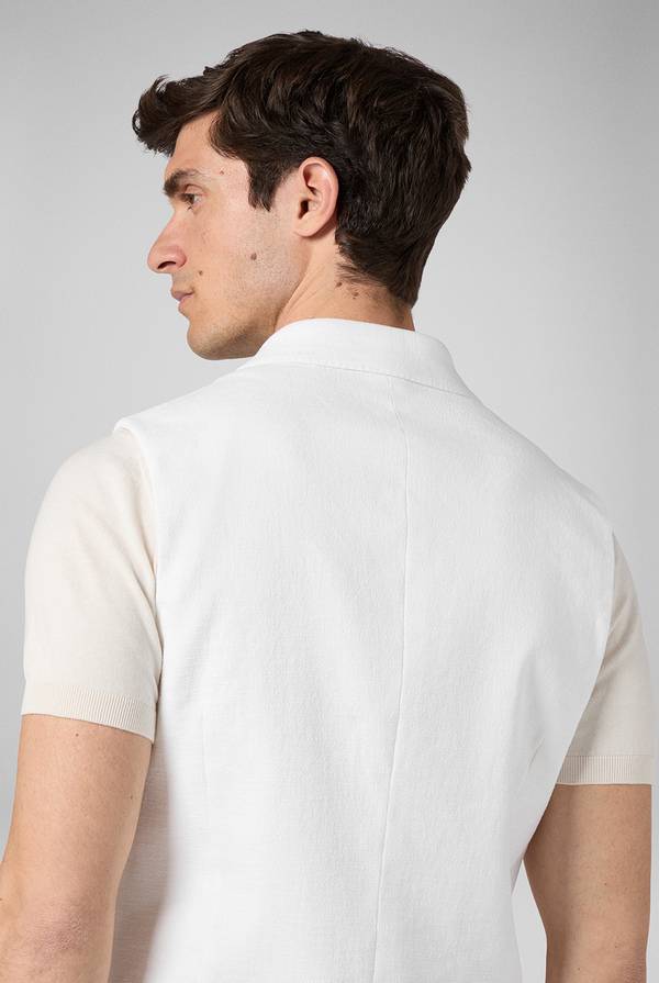 Pal Zileri Gilet doppiopetto bianco con macro bottoni In Vendita