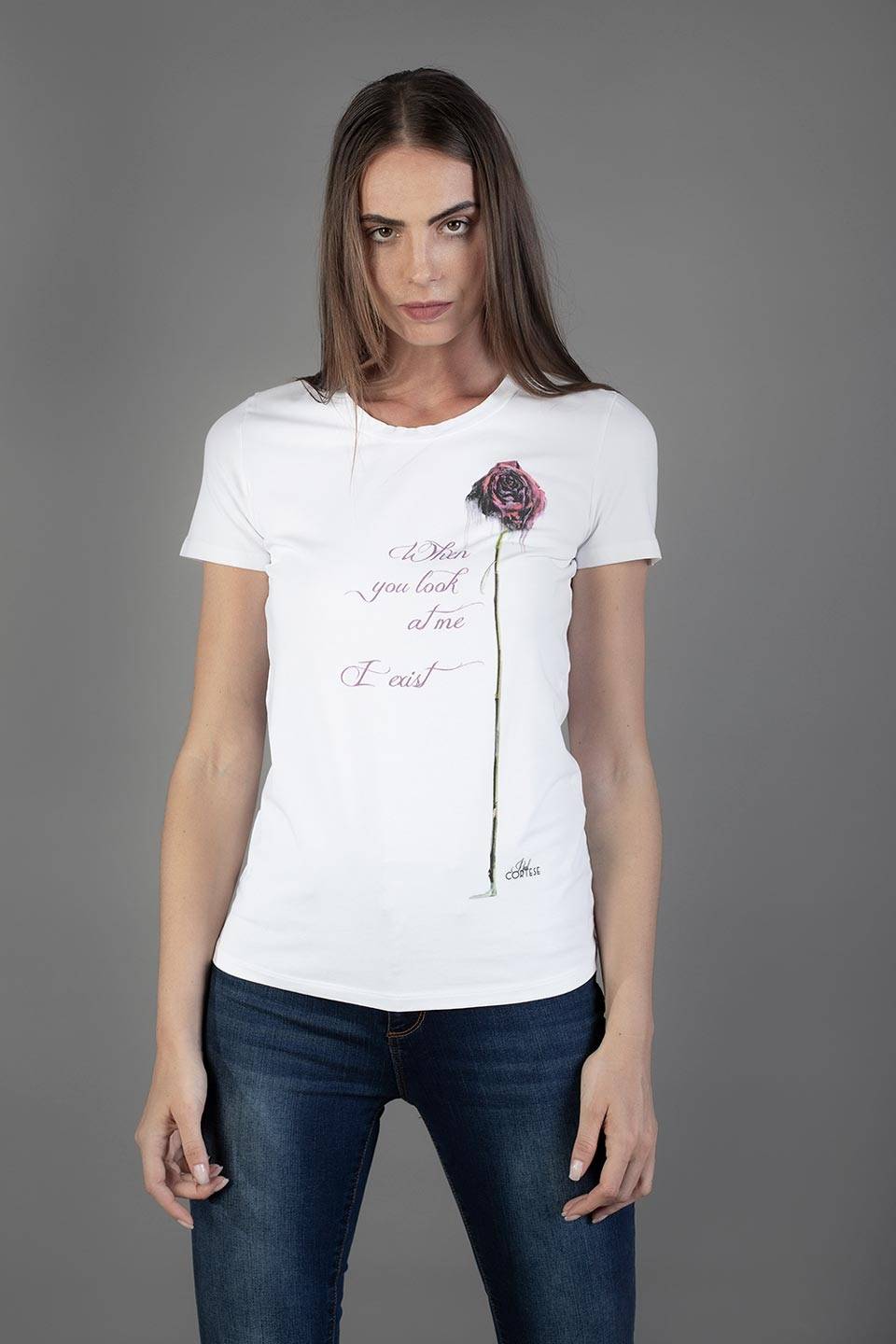 Paul Cortese Rosa Fronte/retro Saldi Di Fabbrica