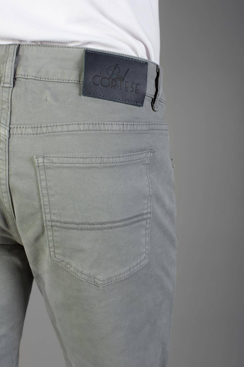 Paul Cortese Gabardine 5 tasche Grey Fino Al -60%