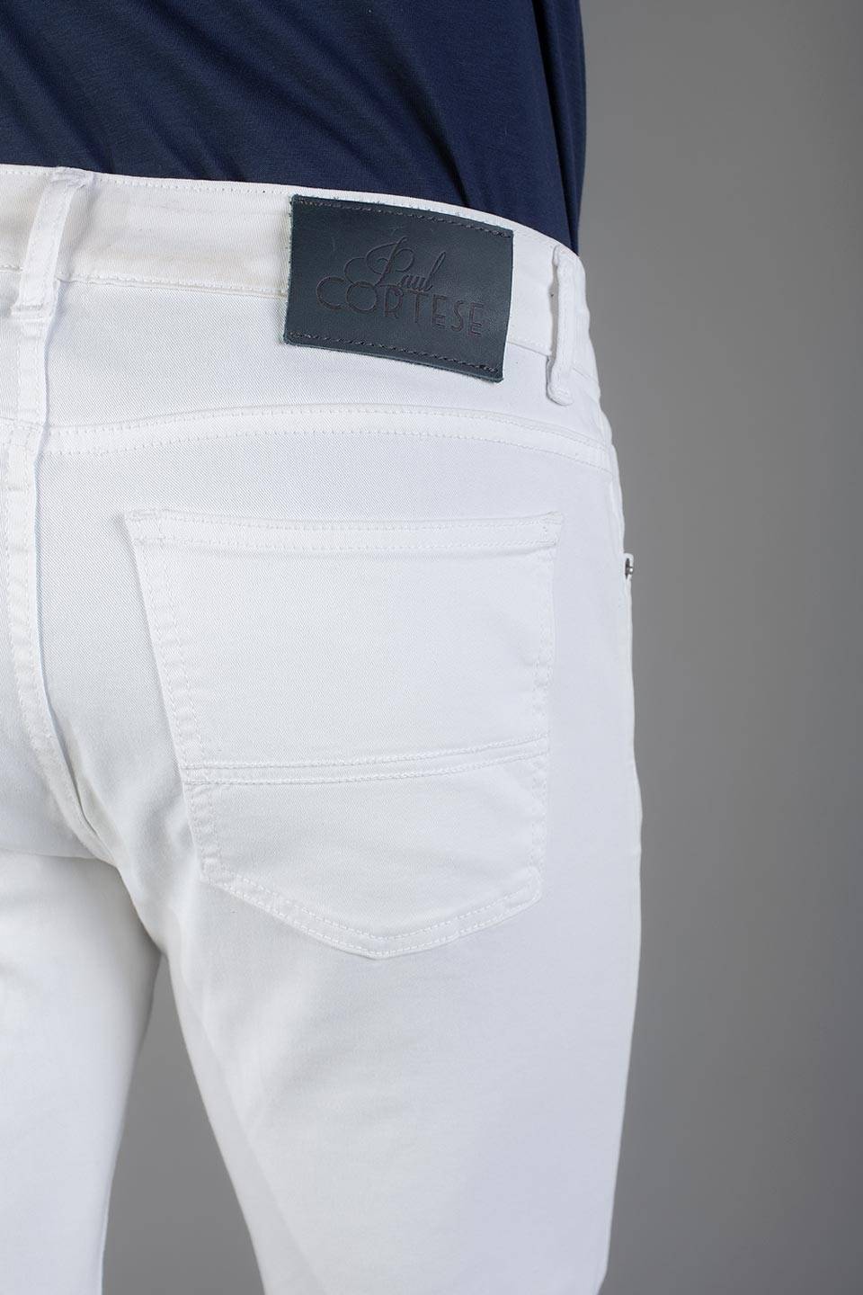Paul Cortese Gabardine 5 tasche white Affare Del Giorno