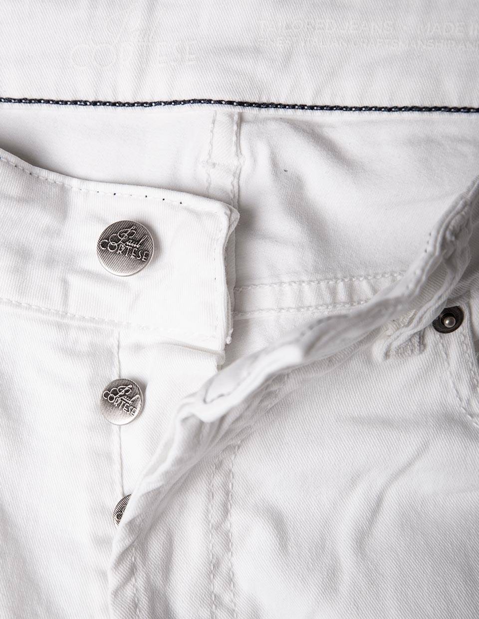Paul Cortese Gabardine 5 tasche white Affare Del Giorno