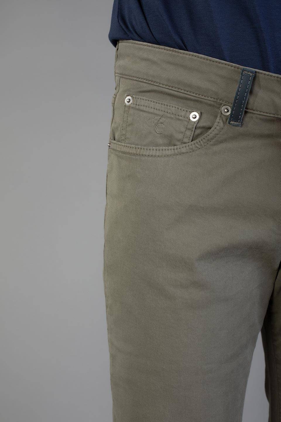 Paul Cortese Gabardine 5 tasche Green Sottocosto