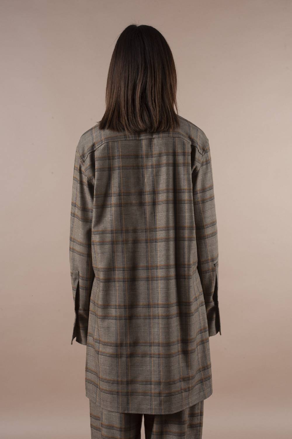Pdr Phisique Du Role PHISIQUE DU ROLE SHIRT IN LIGHT TARTAN VIRGIN WOOL Promozione