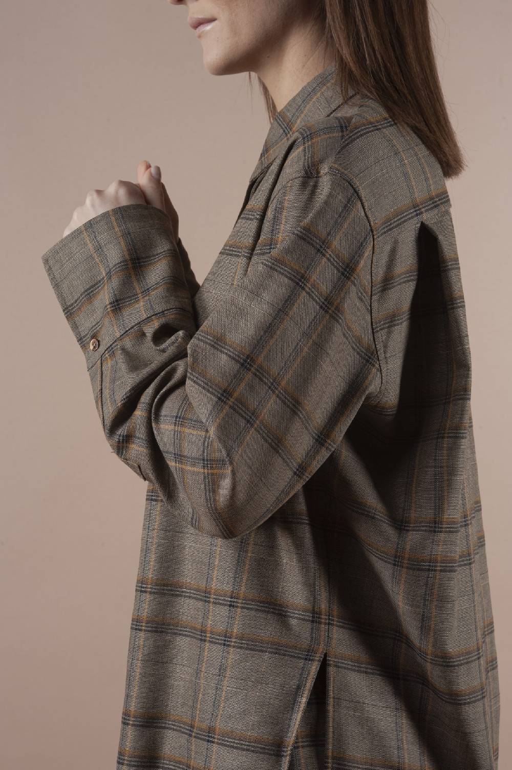 Pdr Phisique Du Role PHISIQUE DU ROLE SHIRT IN LIGHT TARTAN VIRGIN WOOL Promozione