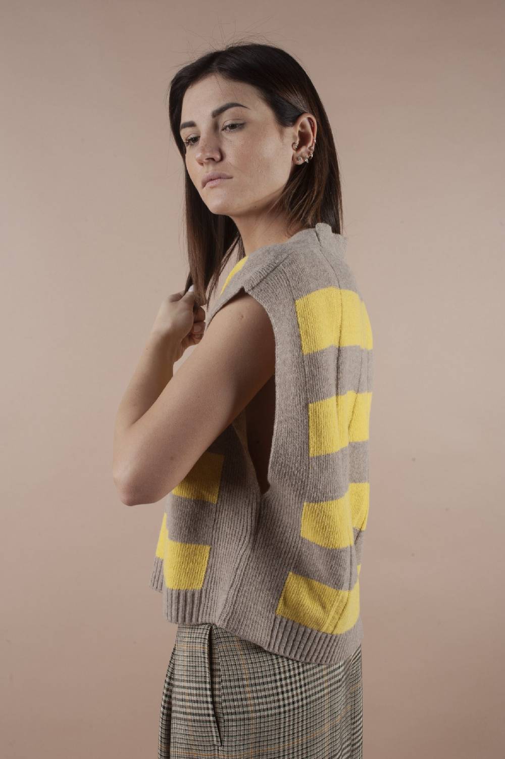 Pdr Phisique Du Role PHISIQUE DU ROLE STRIPED SWEATER TOP IN MERINOS WOOL Qualità Garantita