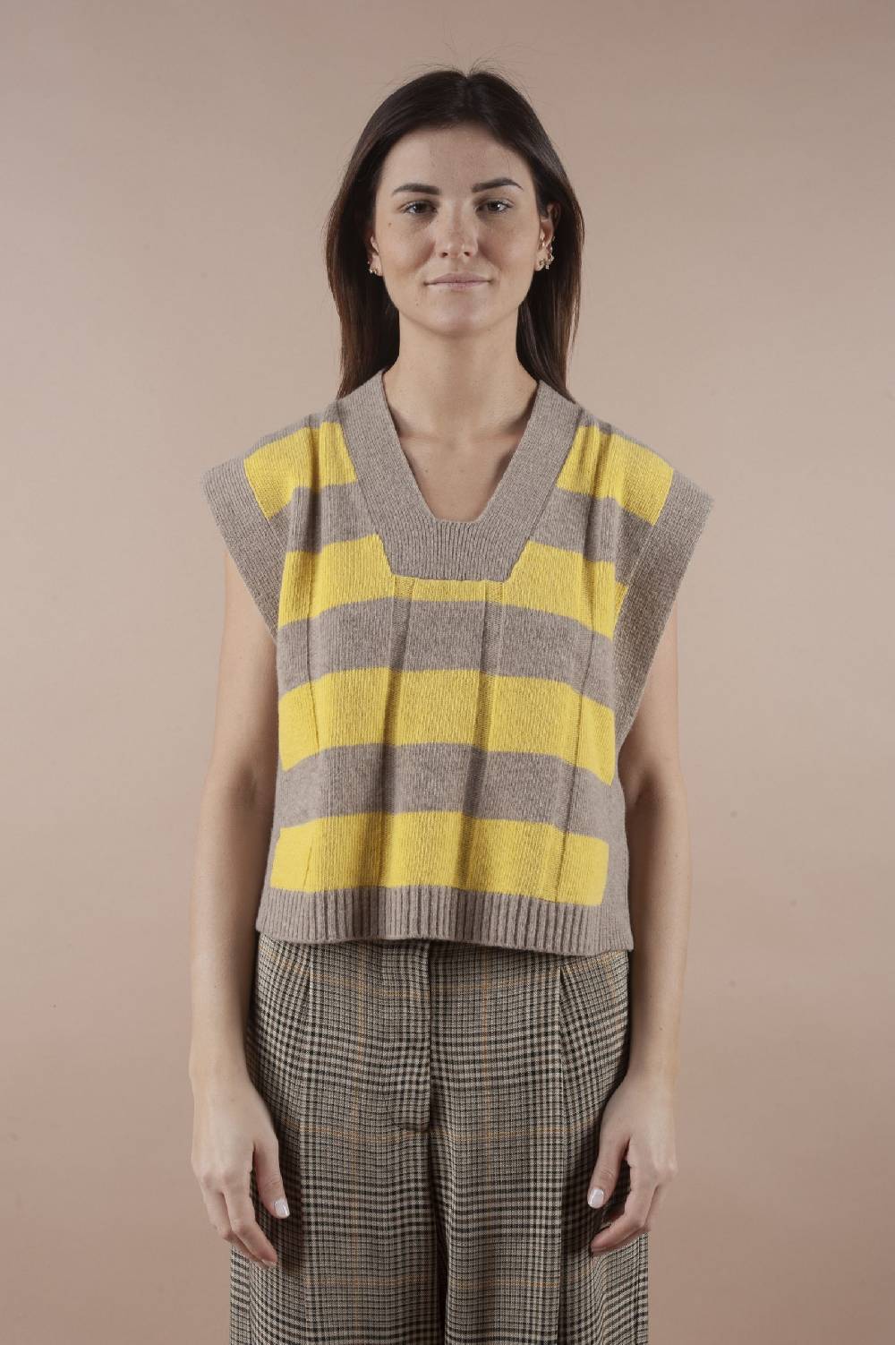 Pdr Phisique Du Role PHISIQUE DU ROLE STRIPED SWEATER TOP IN MERINOS WOOL Qualità Garantita