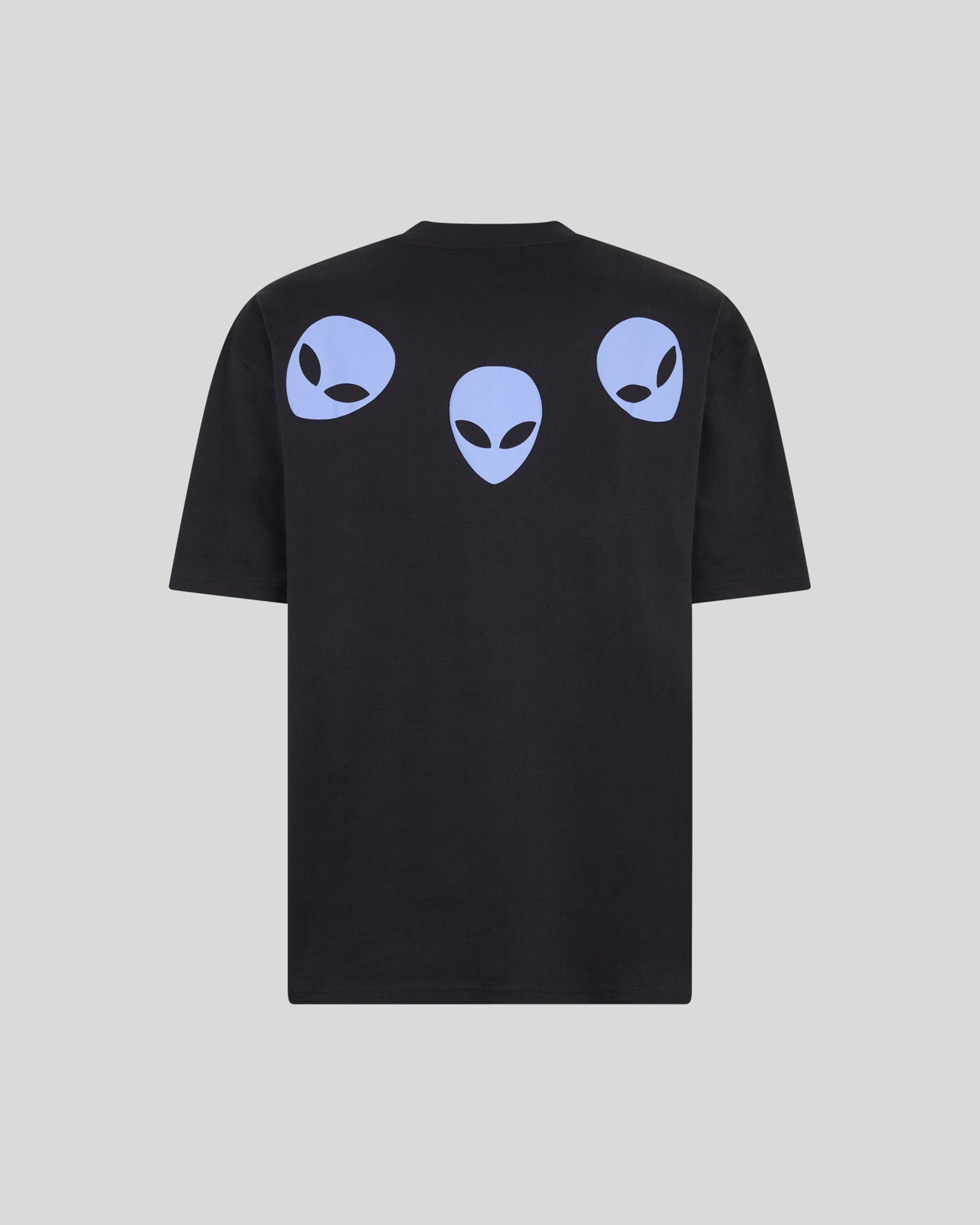 Phobia Archive T-SHIRT NERA CON GRAFICA TRIPLE ALIEN VIOLA Promozione