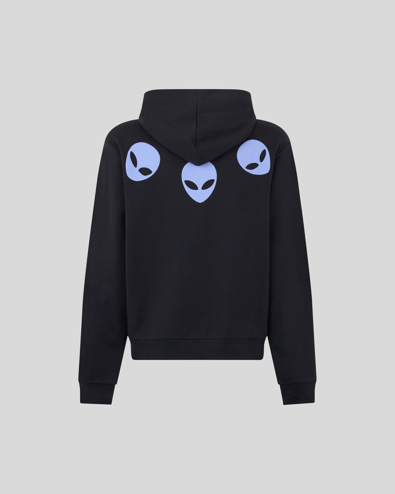 Phobia Archive FELPA CON CAPPUCCIO NERA CON STAMPA TRIPLE ALIEN VIOLA Outlet