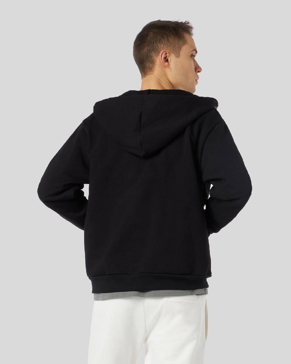 Phobia Archive FELPA CON ZIP NERA CON GOTIC LOGO RICAMATO Hotsell