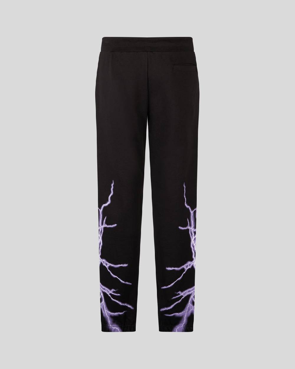 Phobia Archive PANTALONE NERO CON FULMINE LATERALE VIOLA Italy