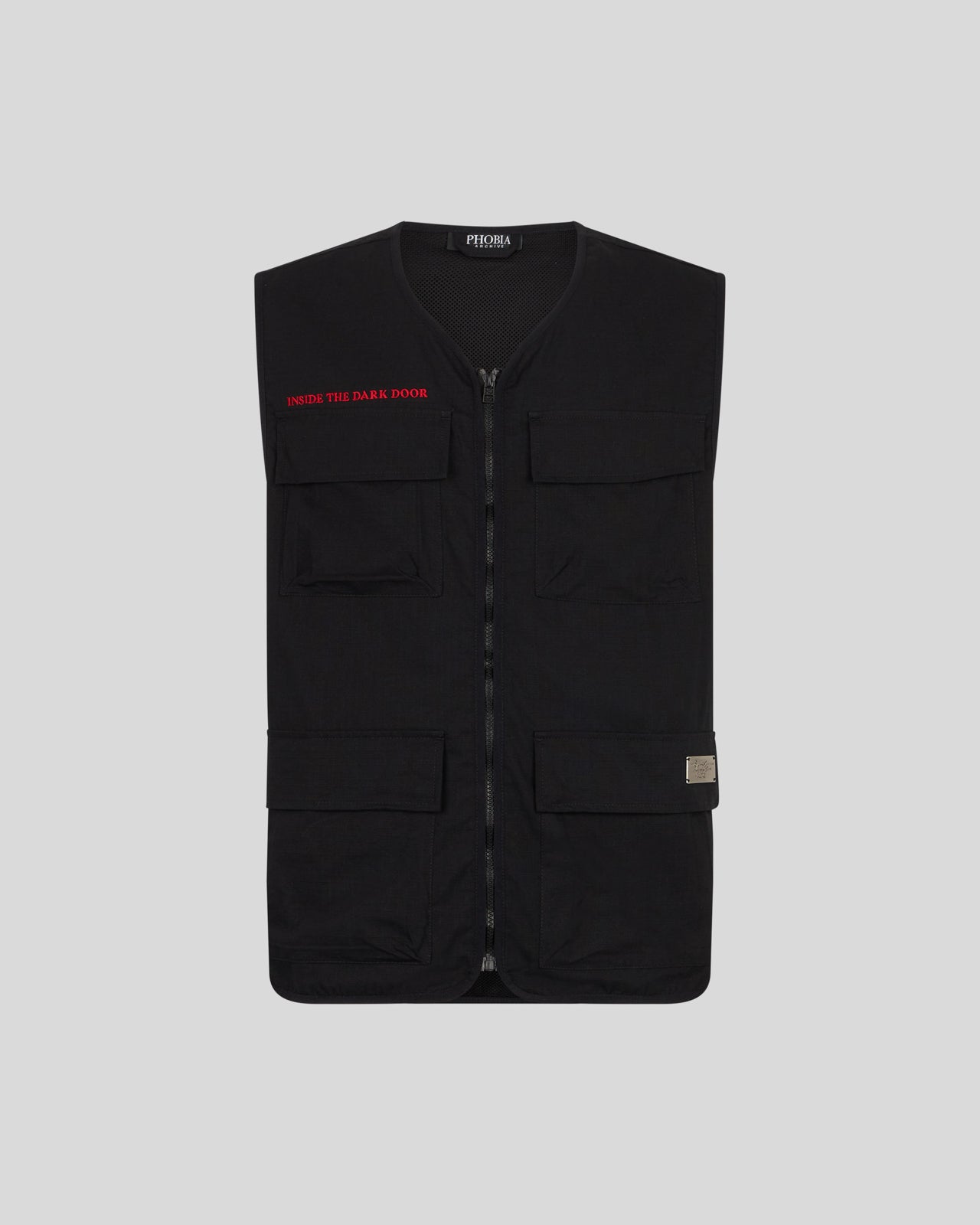 Phobia Archive WORKER GILET NERO CON GRAFICA SCREAMING SKULLS Soddisfazione Garantita