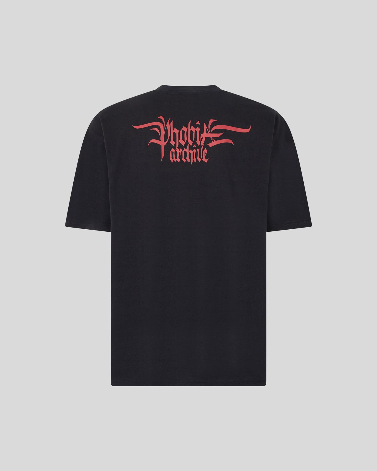 Phobia Archive T-SHIRT NERA CON GRAFICA TRIPLE SKULL ROSSA Novità