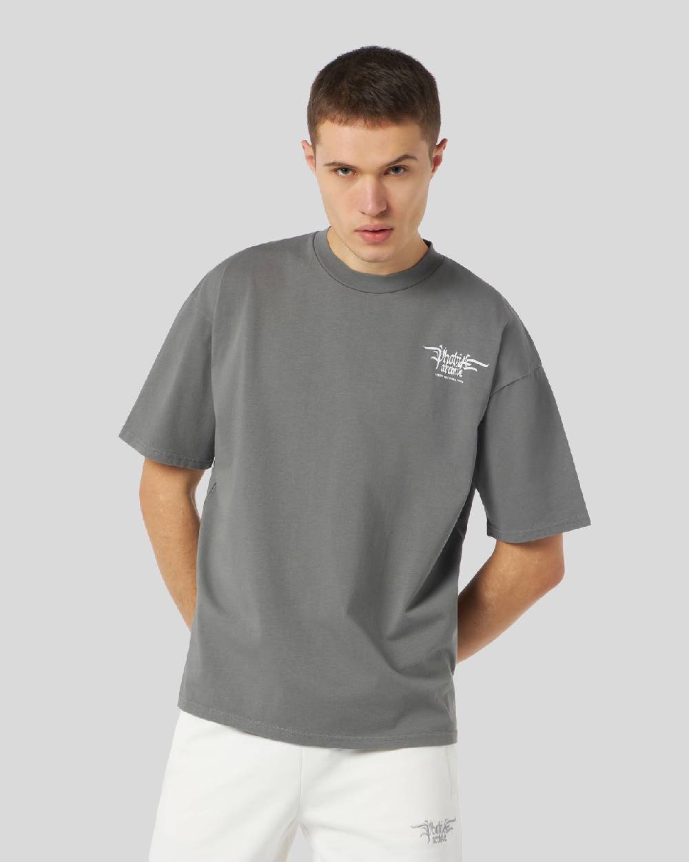 Phobia Archive T-SHIRT GRIGIA CON GRAFICA FIERY COBRA VIOLA Online