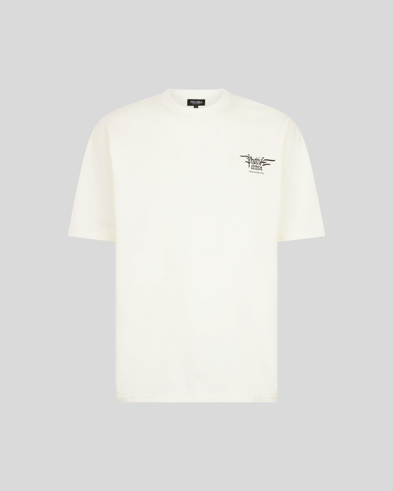Phobia Archive T-SHIRT BIANCA CON GRAFICA FIERY COBRA ARANCIONE Nuova