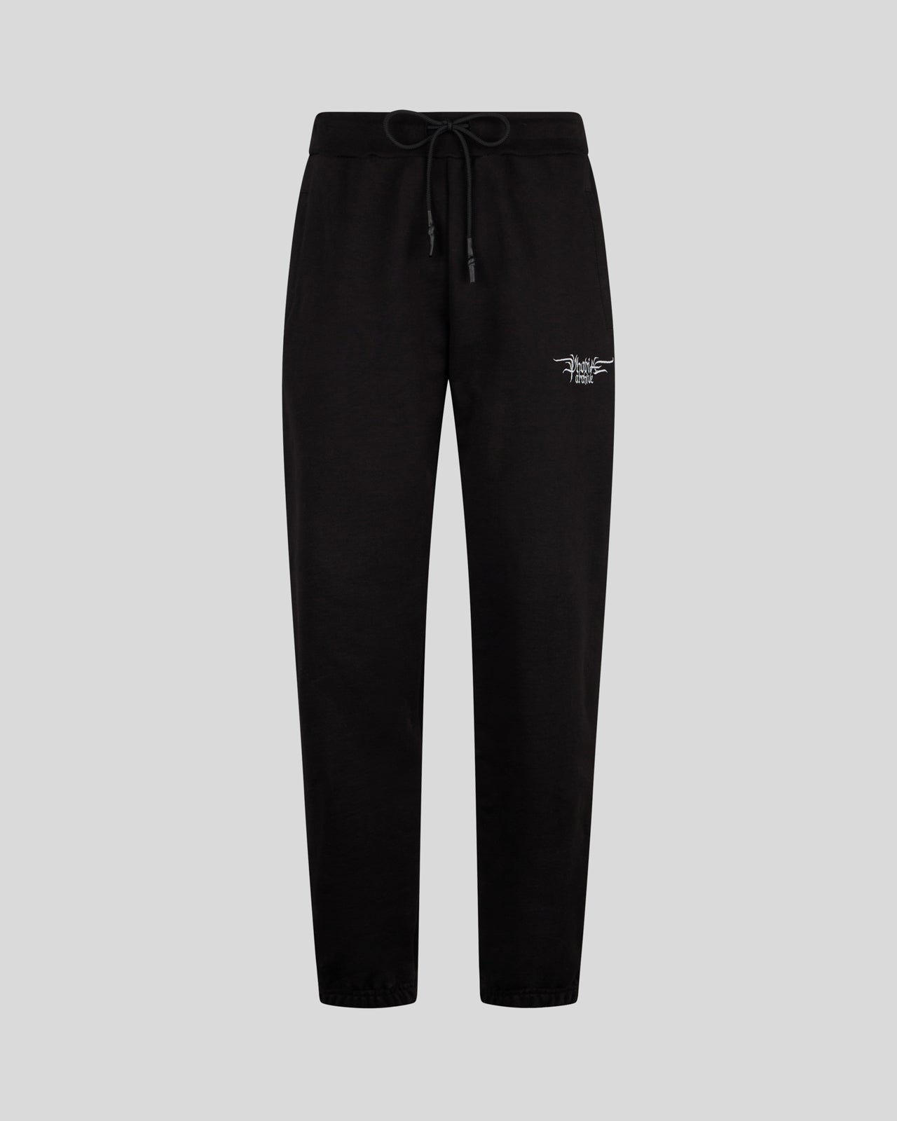 Phobia Archive PANTALONE NERO CON LOGO GOTICO RICAMATO