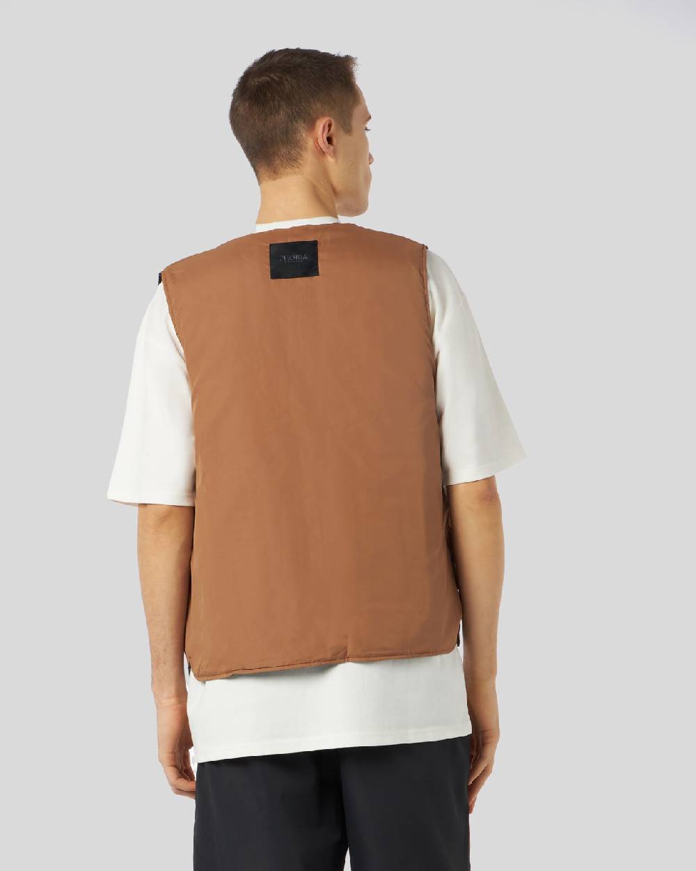Phobia Archive GILET DOUBLE FACE CON LOGO GOTIC P ALL OVER ED ETICHETTA METALLICA Offerta