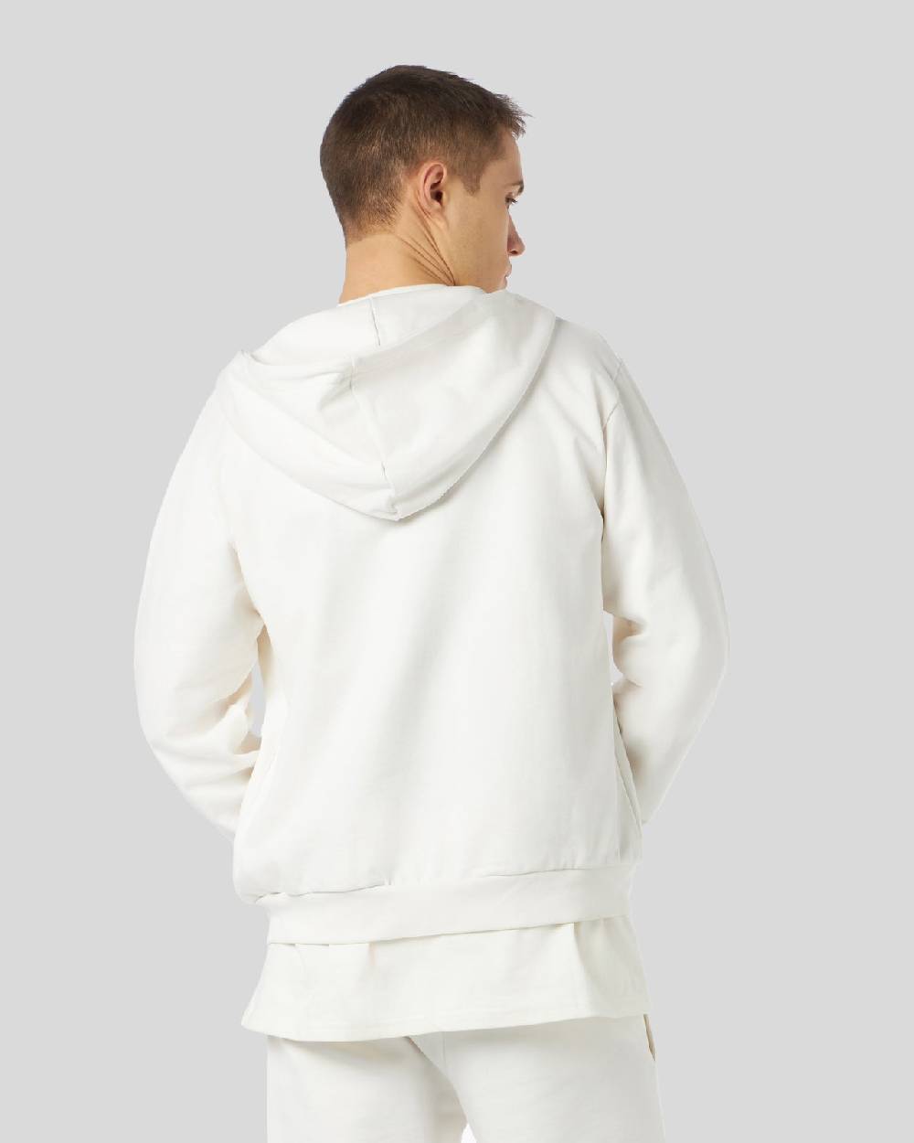 Phobia Archive FELPA CON ZIP BIANCA CON GOTIC LOGO RICAMATO Promozione