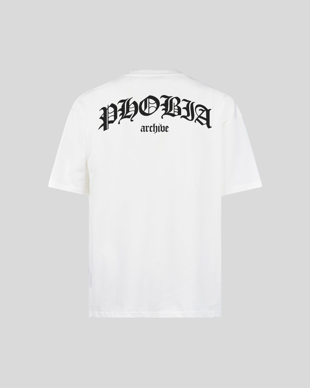 Phobia Archive WHITE T-SHIRT WITH GOTHIC LOGO