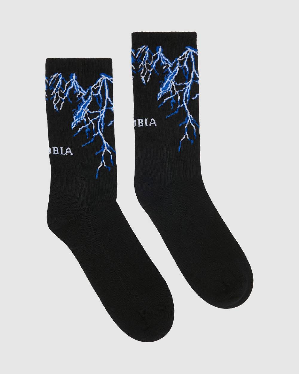 Phobia Archive Calzini Neri Fulmini Blu
