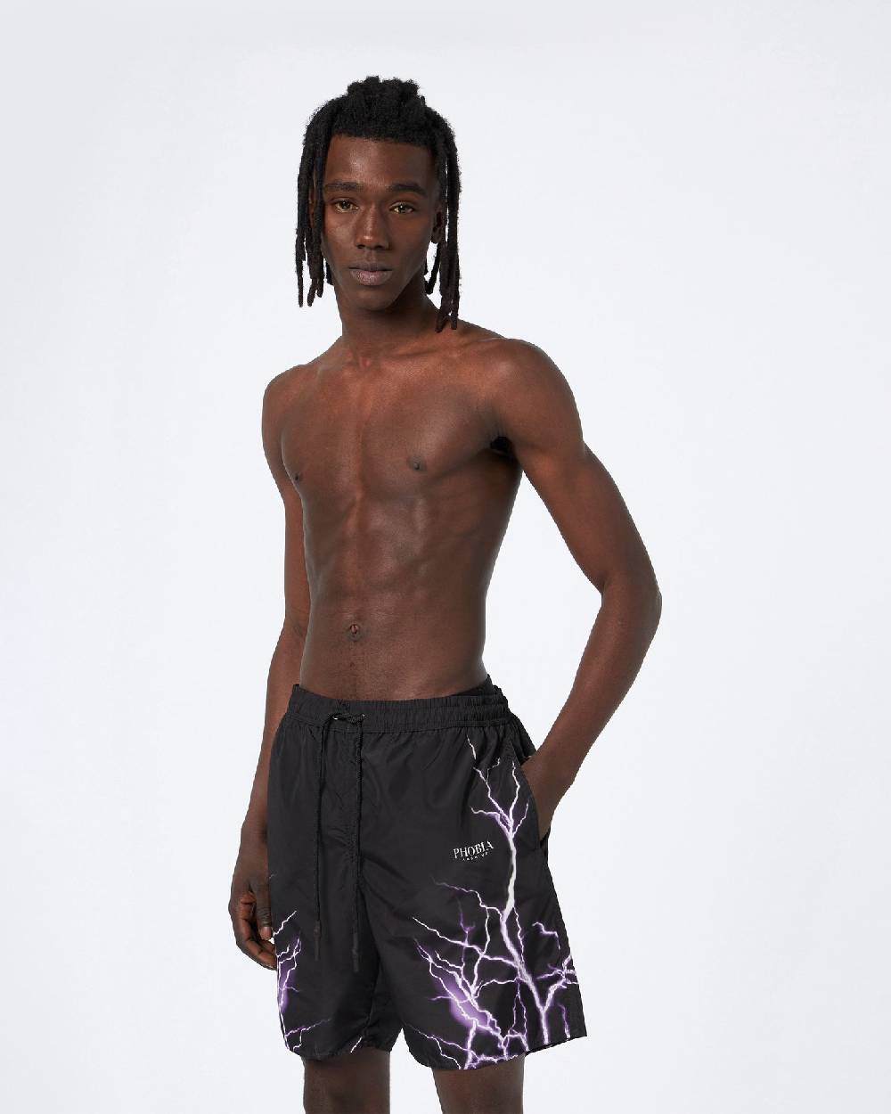Phobia Archive COSTUME NERO CON FULMINI VIOLA Outlet
