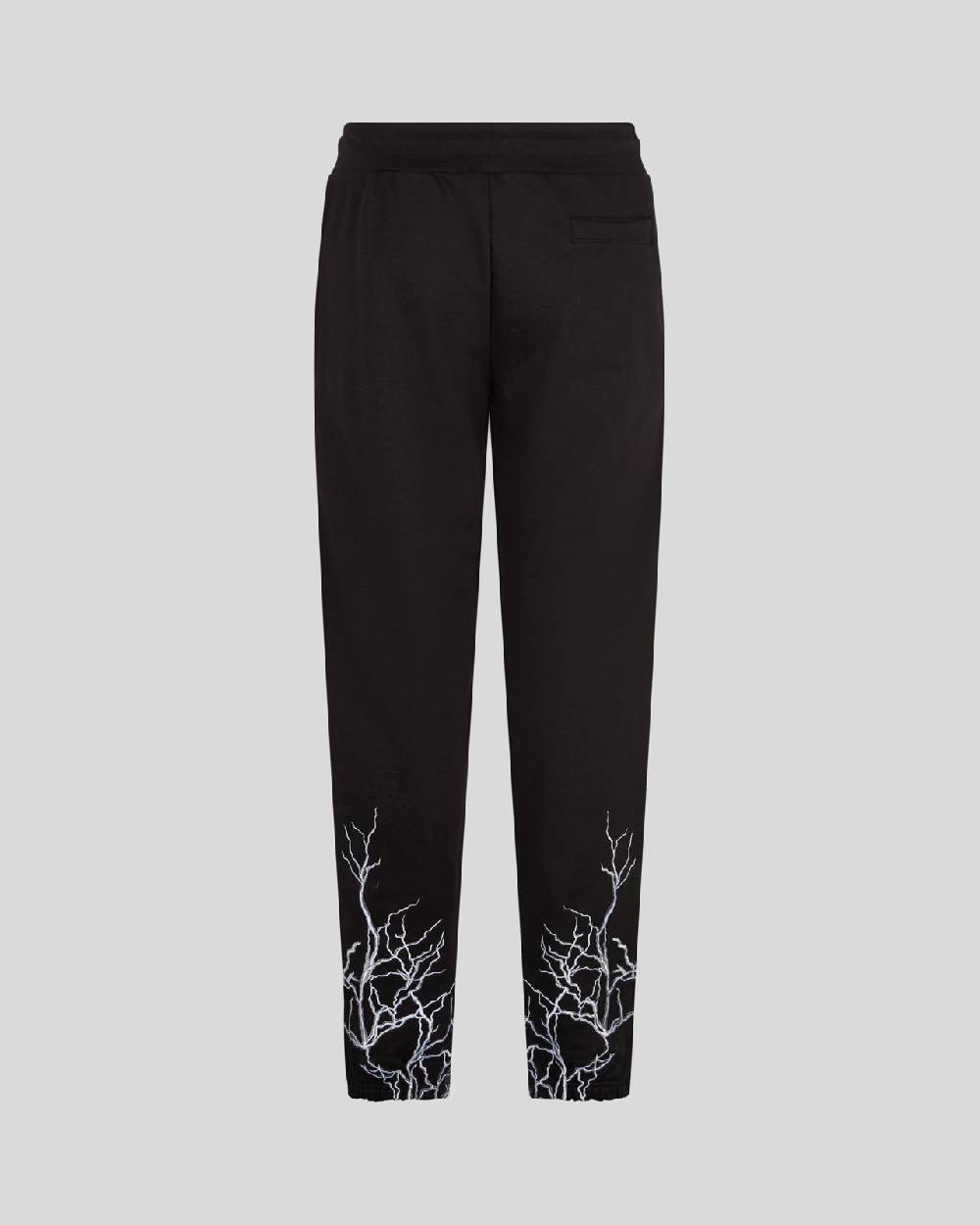 Phobia Archive PANTALONE NERO CON FULMINI RICAMATI GRIGI Saldi Di Fabbrica