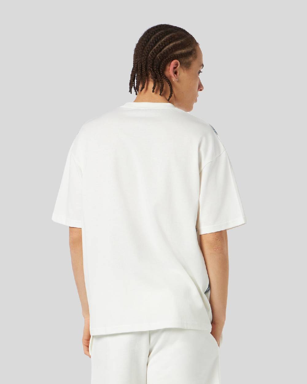 Phobia Archive T-SHIRT BIANCA CON FULMINI LATERALI GRIGI In Saldo