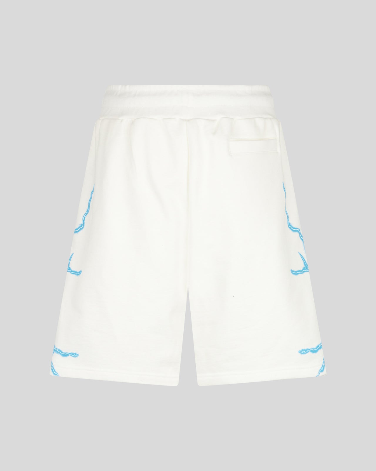 Phobia Archive PANTALONCINO BIANCO CON FULMINI LATERALI AZZURRI Nuovo