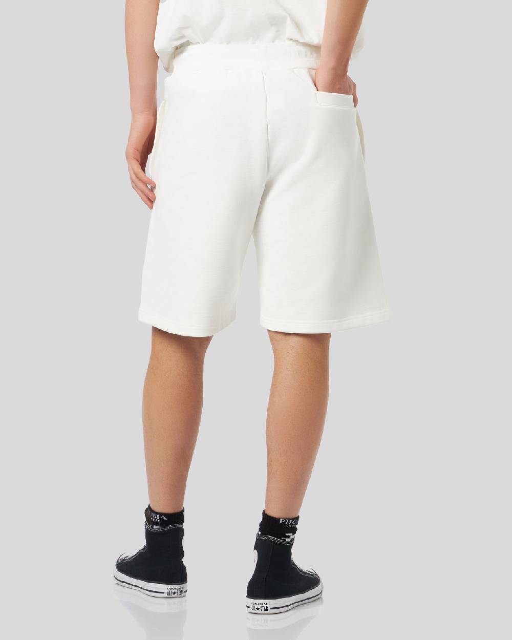 Phobia Archive PANTALONCINO BIANCO CON LOGO GOTICO Consegna Veloce