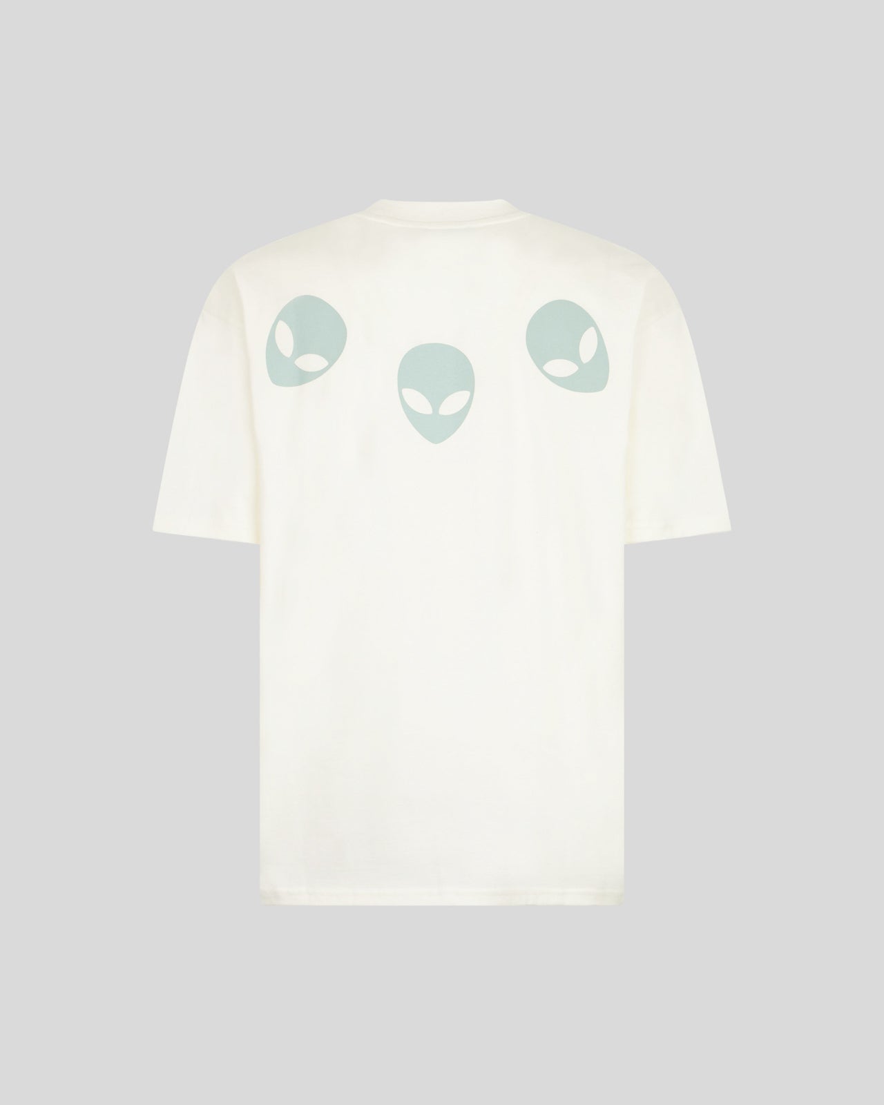 Phobia Archive T-SHIRT BIANCA CON GRAFICA TRIPLE ALIEN FOSFORESCENTE Fino Al -60%