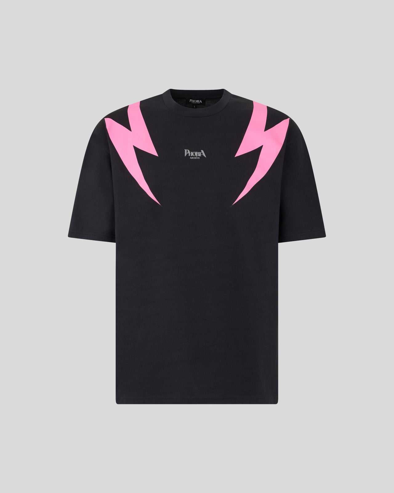 Phobia Archive T-SHIRT NERA CON GRAFICA SCREAMING SKULLS ROSA Novità