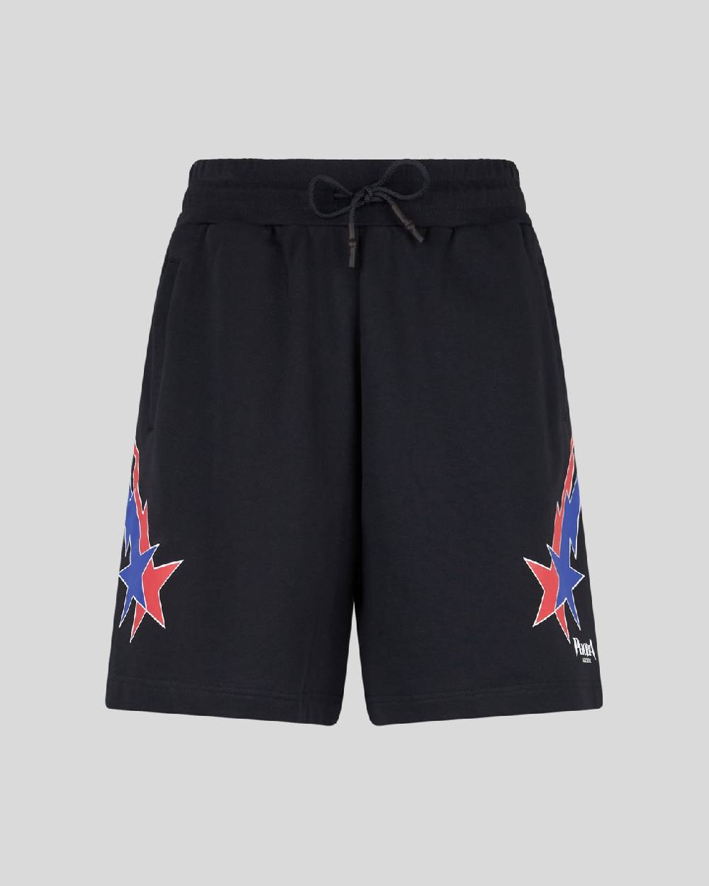 Phobia Archive PANTALONCINO NERO CON GRAFICA STARRY LIGHTNING ROSSA E BLU Economico