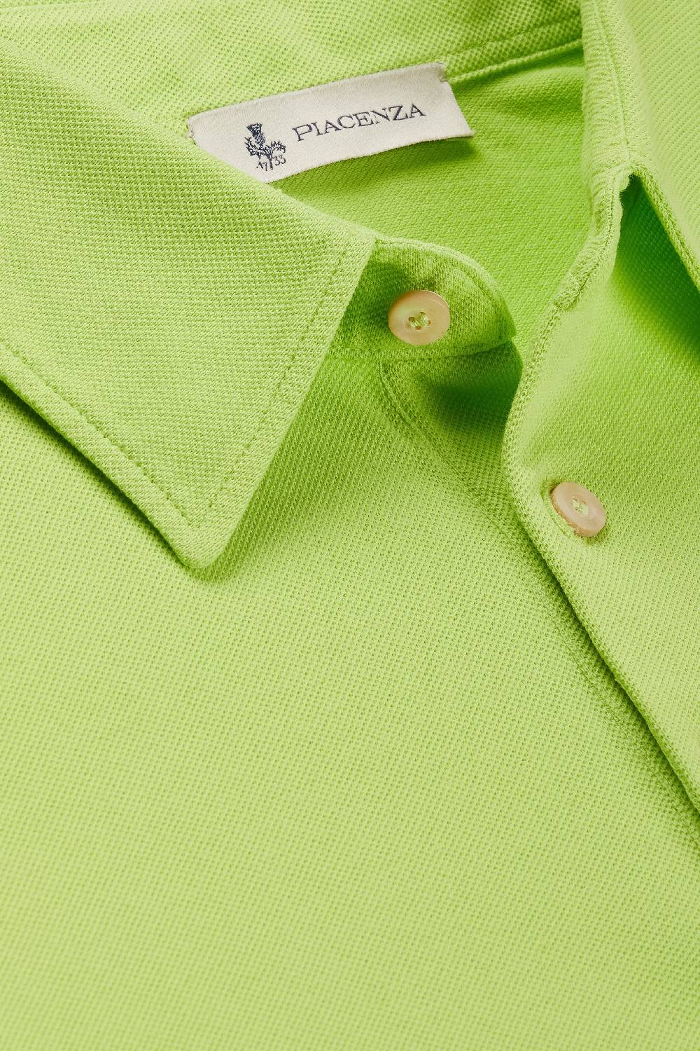 Piacenza 1733 Polo maniche corte jersey verde fluo Qualità