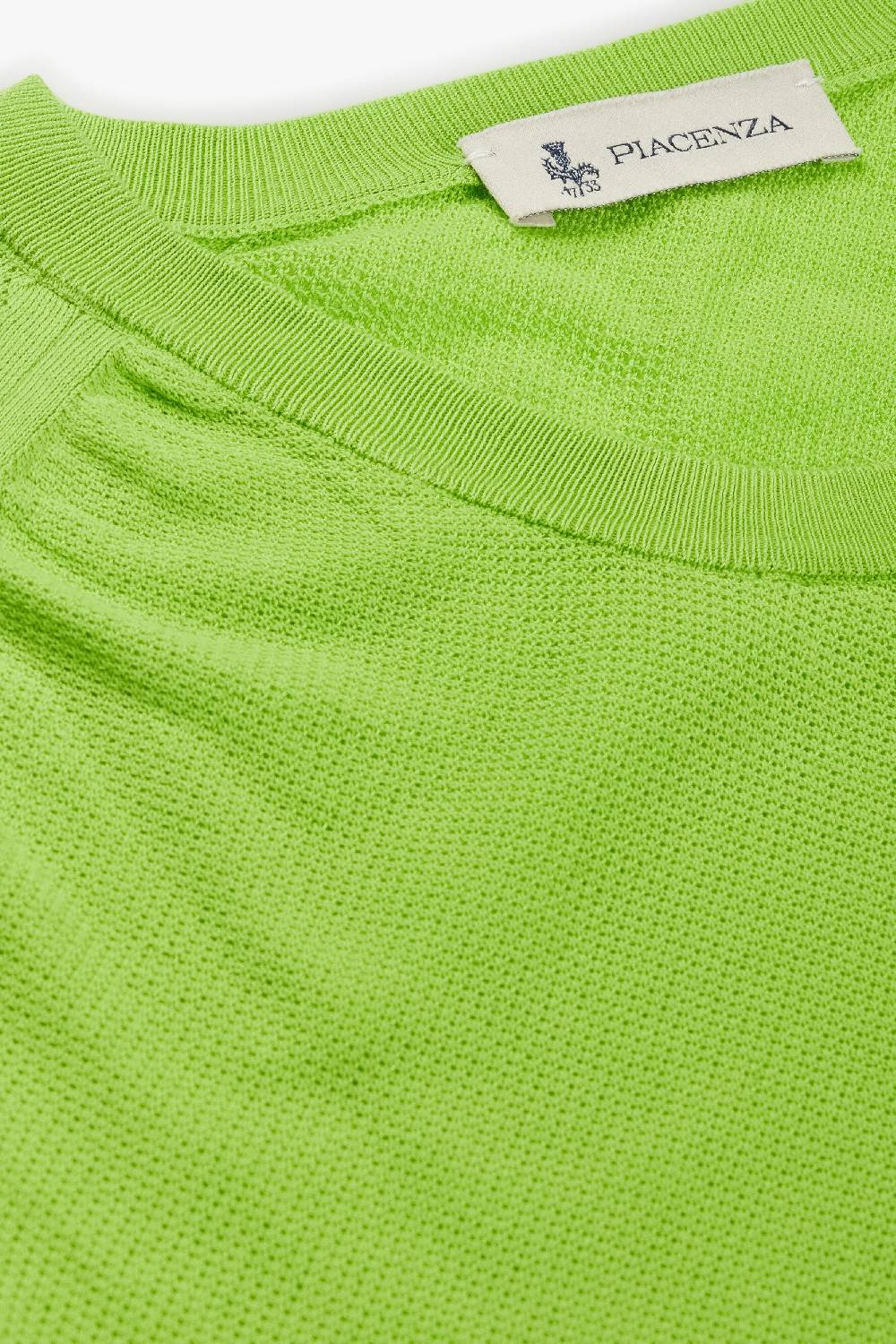 Piacenza 1733 Maglia maniche corte micro mesh stitch verde fluo Vendita
