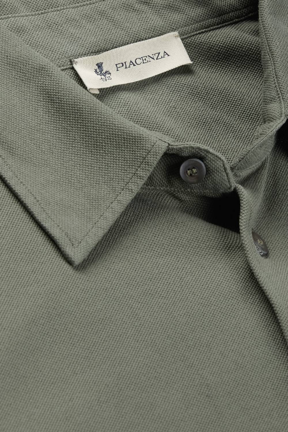 Piacenza 1733 Camicia piquet jersey verde Promozione Limitata