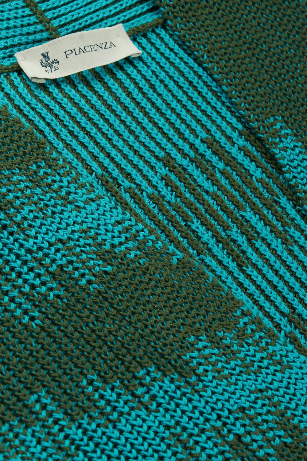 Piacenza 1733 Cardigan senza bottoni verde chiaro e scuro Fino Al -60%