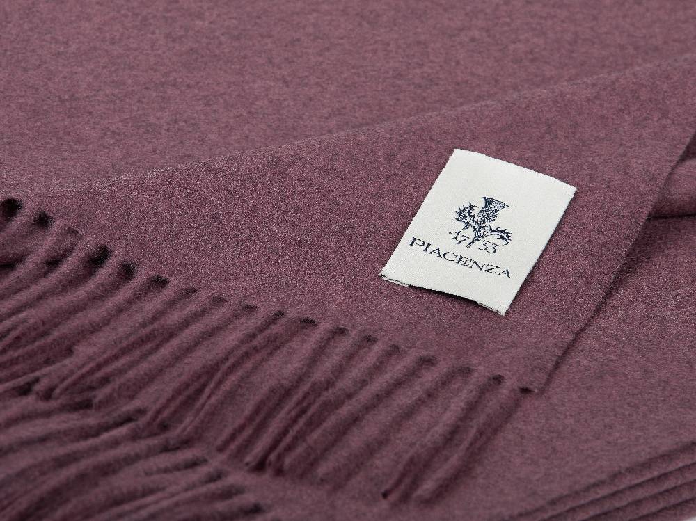 Piacenza 1733 Aeternum Plaid vinaccia in puro Cashmere Presa