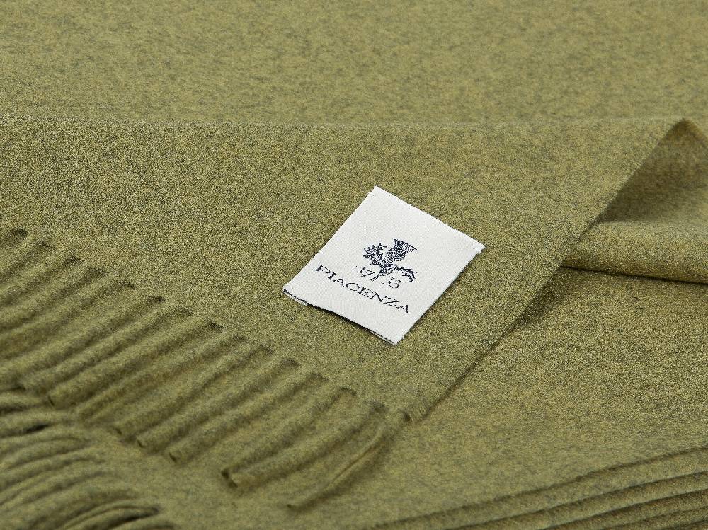 Piacenza 1733 Aeternum Plaid verde chiaro in puro Cashmere Outlet