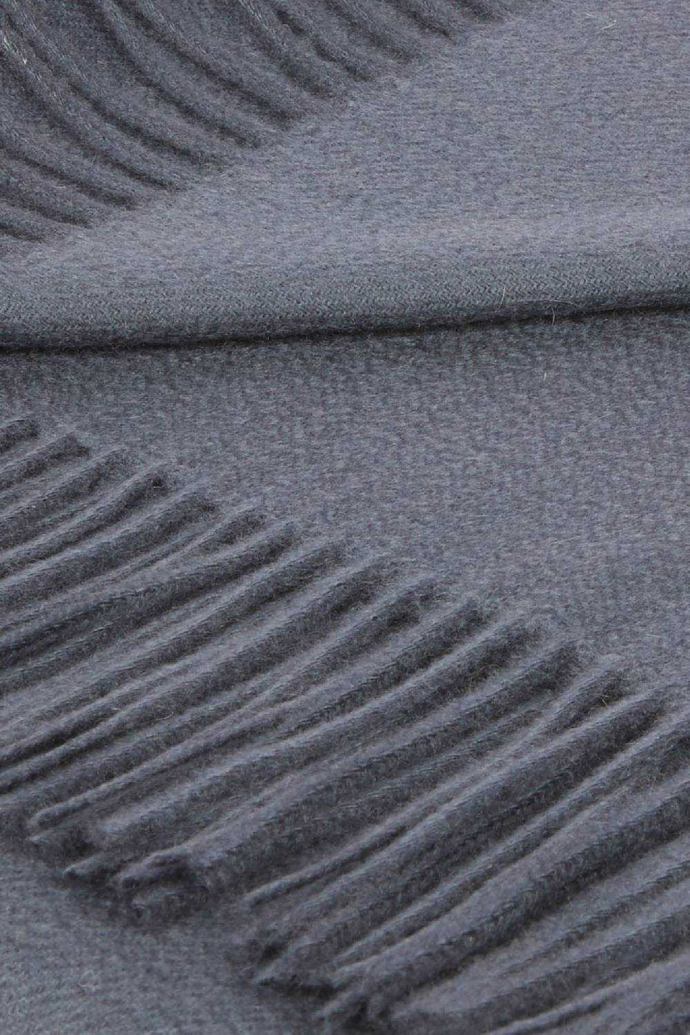 Piacenza 1733 Plaid Grigio 150x180 con Frange Arrotolate Moda