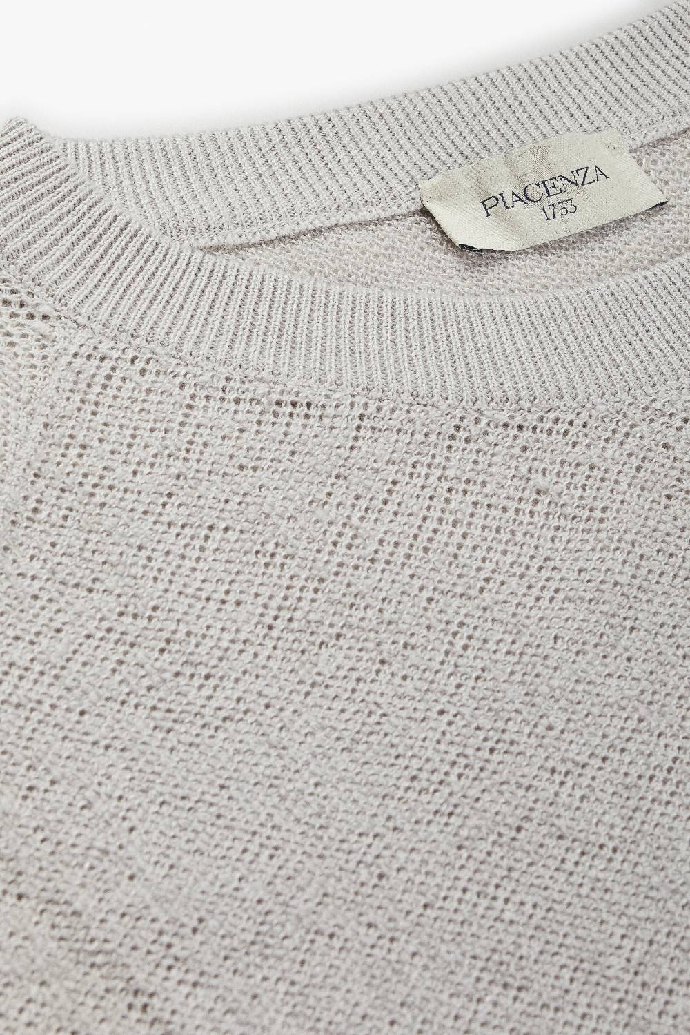 Piacenza 1733 Maglia maniche lunghe terrycloth grigio chiaro I Più Venduti